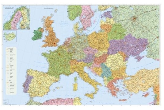 foto Evropa � podrobn� silni�n� s�, 135�100 cm